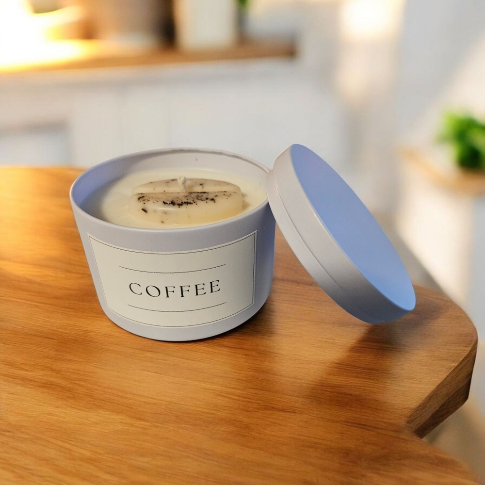 Coffee Scented Natural Soy Candle 8 Oz